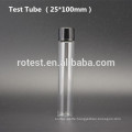 Flat Bottom Glass test tube (25*100mm) with bakelite screw cap